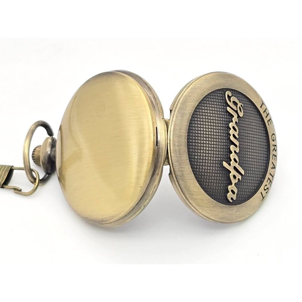 Greatest Grandpa Pocket Watch - Classic Vintage Look, Gift for Pops Papa Gramps - Picture 5 of 12